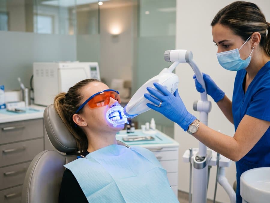 Blanqueamiento dental con láser en clínica de Vigo